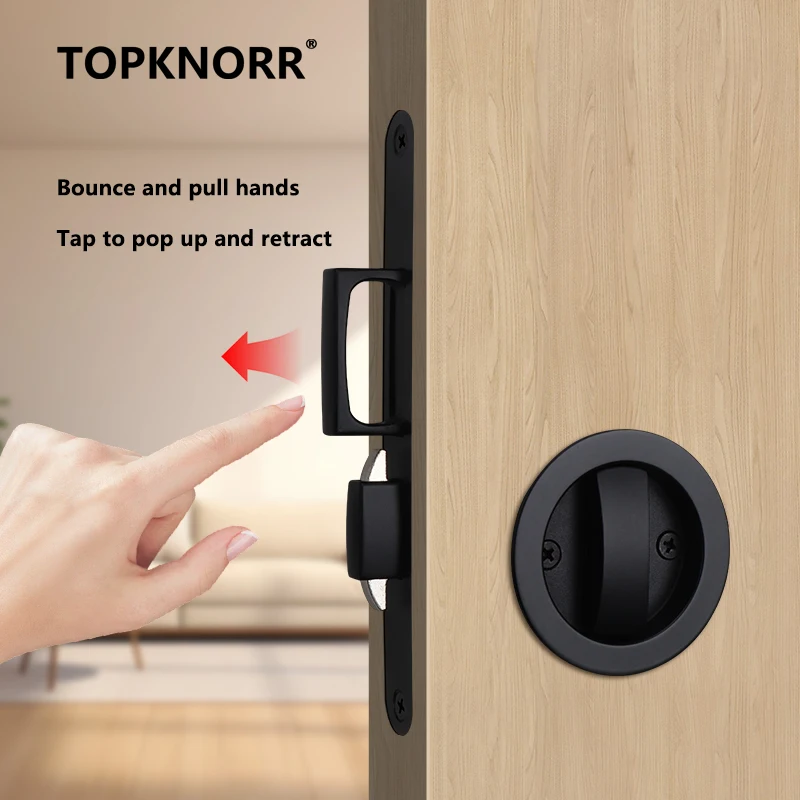 Invisible Sliding Door Lock With Key Black Hidden Door Buckle Hand Home Bedroom Bathroom Double Hook Lock Slide Locks Cancel