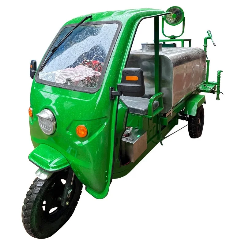 Electric Trike Sanitation Car Wash Tricycle 1500W Power Marble Floor Cleaning Truck and Car Sweeper Cargo Passenger Use