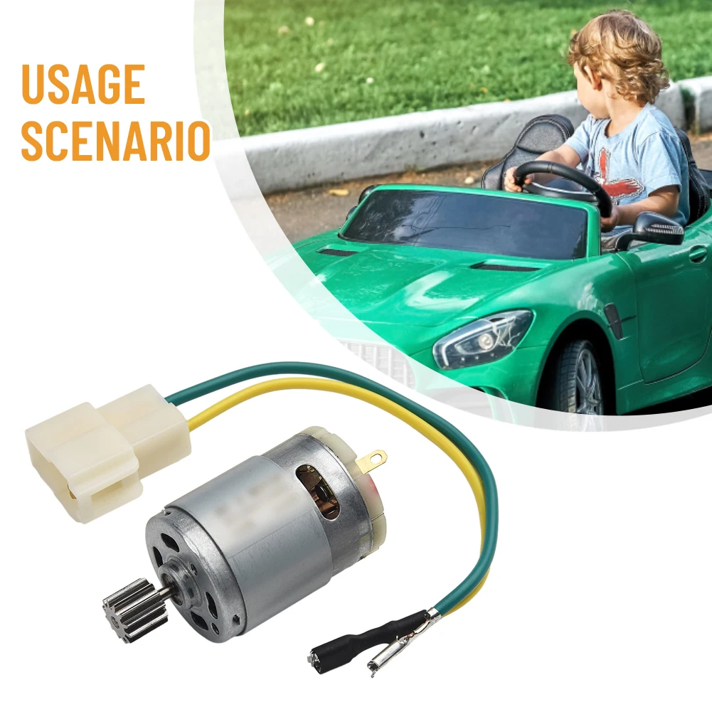 Motor de operação confiável e silenciosa para carro elétrico infantil RS550 RS390 RS380 12V 6V DL555 24V 10 dentes 1 cm