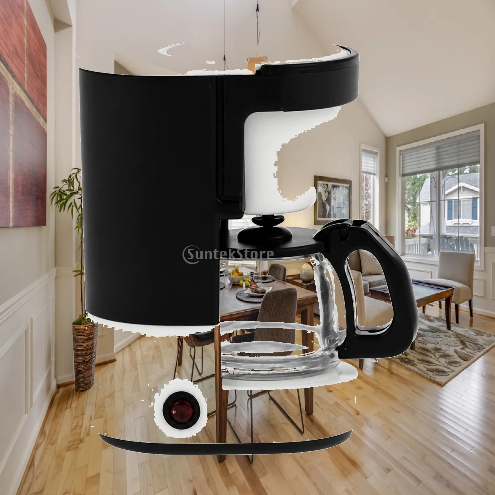 Mini Coffee Machine Dollhouse Prop for Model Diorama Kitchen Counter Decorative Plastic Display