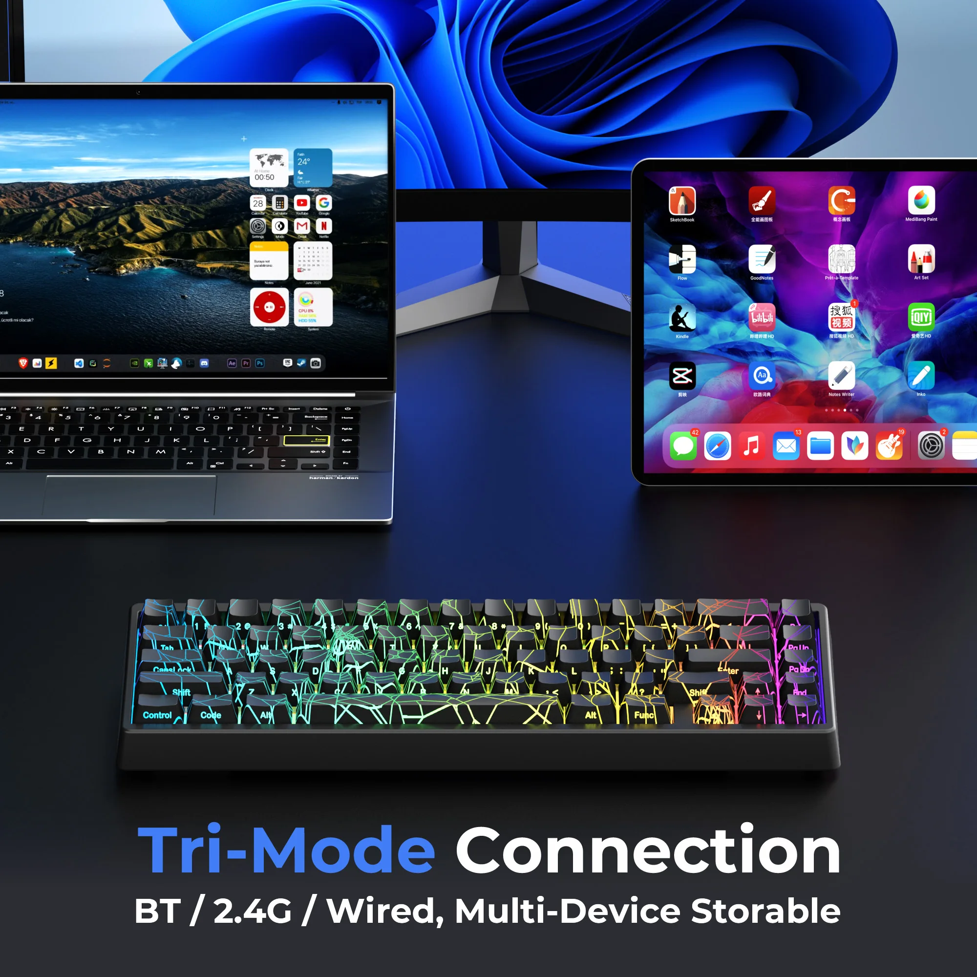 XVX M67 60% Percent Keyboard W - Gaming Keyboard Thocky ulasan dan harga