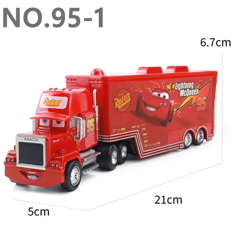 Pixar Cars Greg Candyman's Hauler Modellauto Anime-Figur Mack Container Trucks Semi-Hauler Dinoco Racing Spielzeug Kindergeschenke – Detail 3