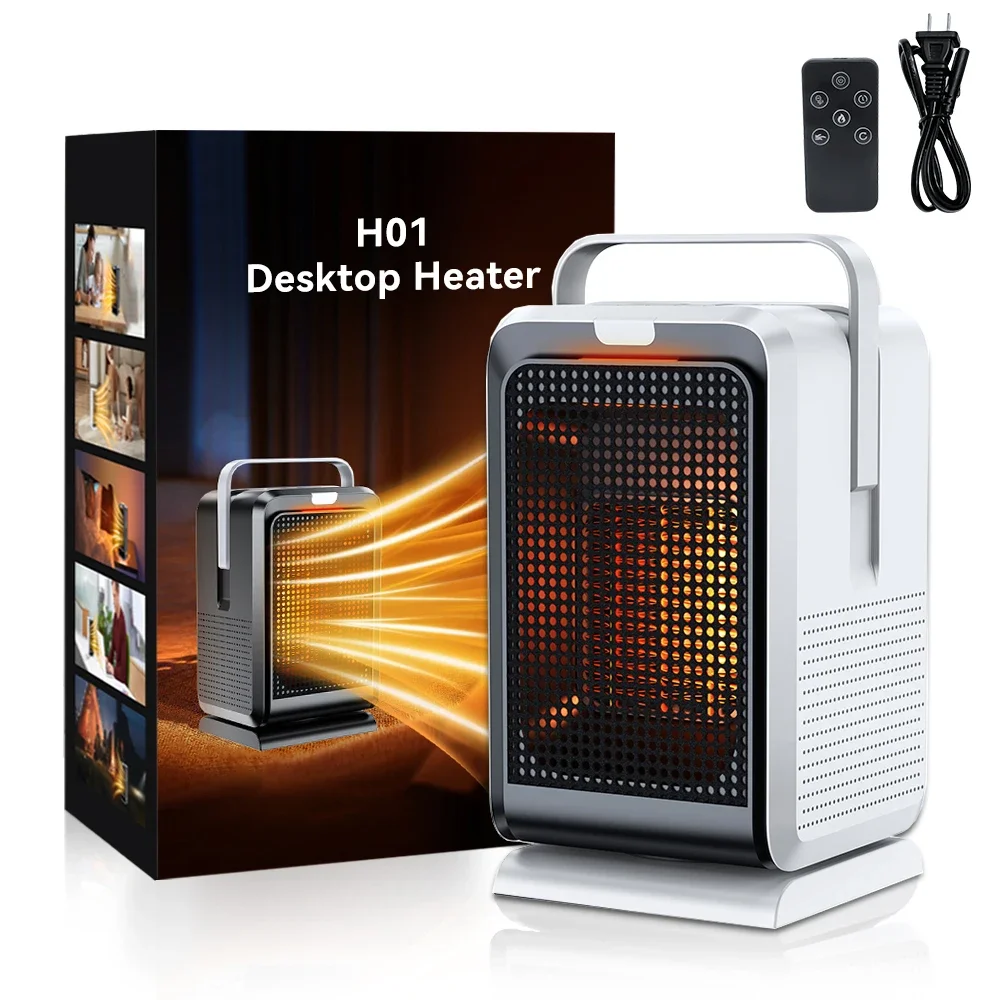 Portable Desktop PTC quick heating shaking head electric both cooling and heating small household With Remote Control 1000W