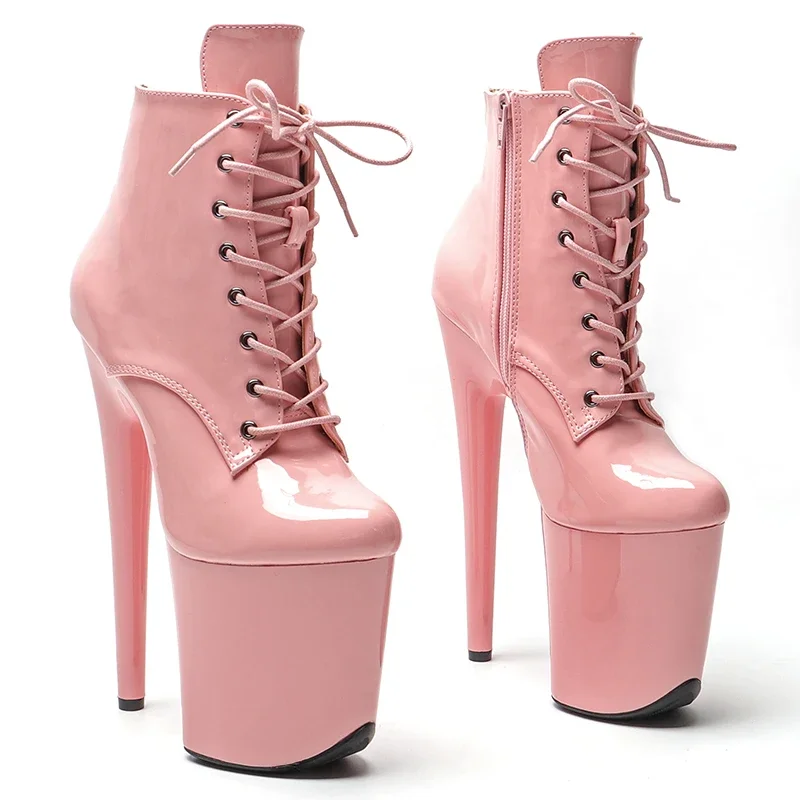 

Leecabe 20cm/8inches Patent upper Fashion High Heel platform Pole Dancing boots