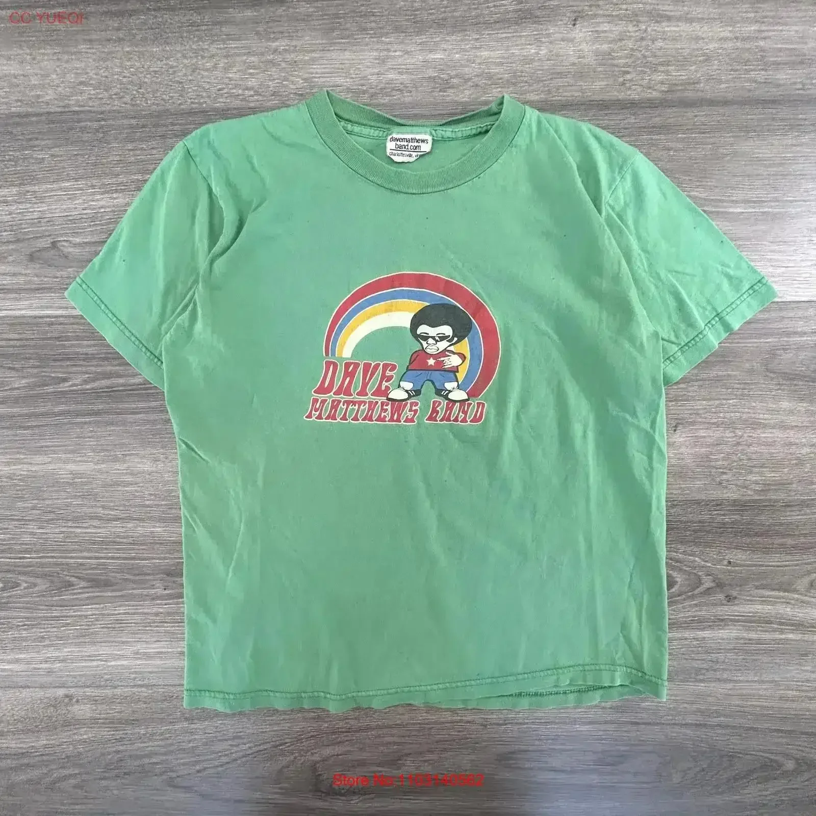 Vintage Dave Matthews Band T Shirt Mens Medium Cartoon Music 90s USA Washed Slightly Stylish homme Breathable fashion vintage