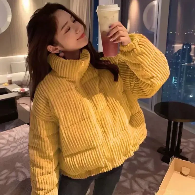 Winter Coat for Women Jackets Corduroy Cotton Jacket Short Tops Korean Fashion Super Hot Coats New Retro Loose