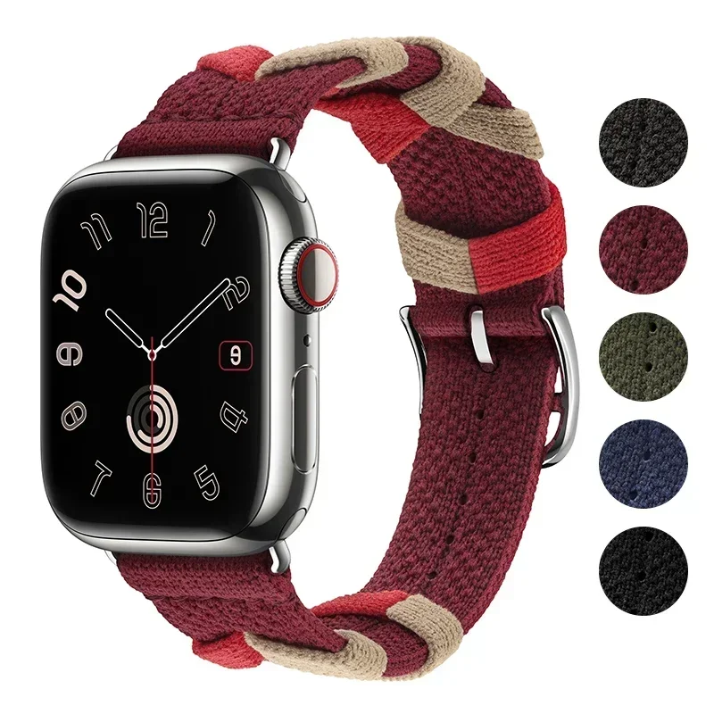 Original Nylon Loop Band For Apple Watch Ultra 2 49mm Bridon Strap For IWatch Series 9 8 SE 7 6 5 44mm 40mm 45mm 49mm 41mm 38mm