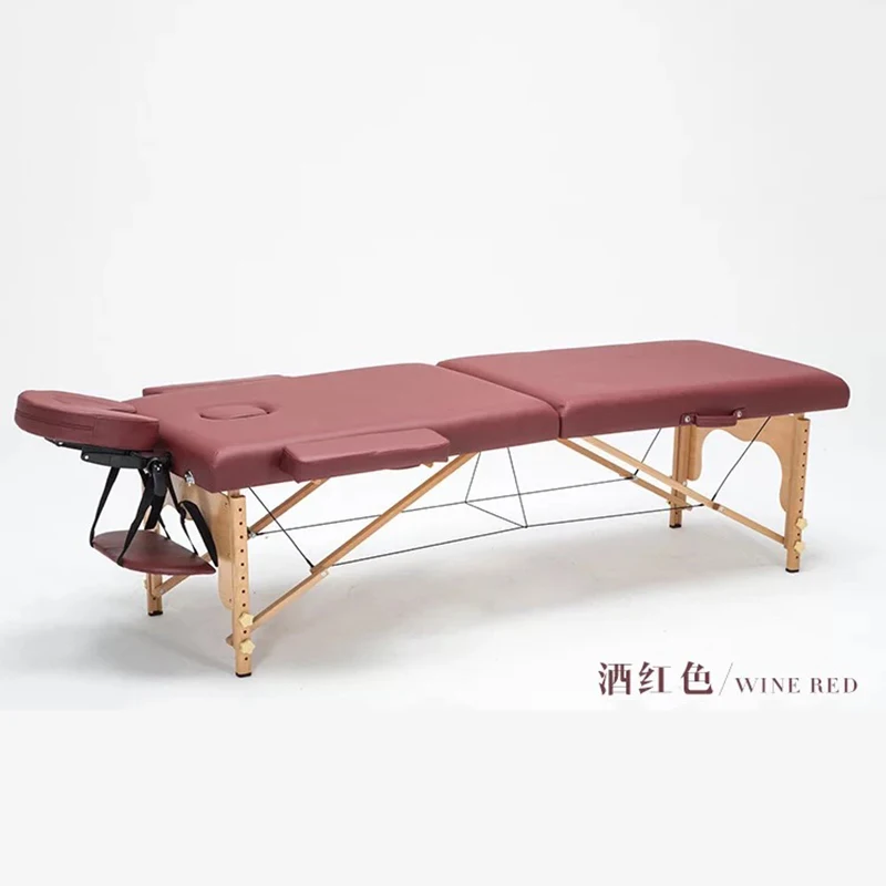 Mesa De Massagem De Spa De Madeira Dobrável, Mobiliário De Salão, Cama De Acupuntura Portátil, Terapia De Beleza, Mesa De Tatuagem, Original