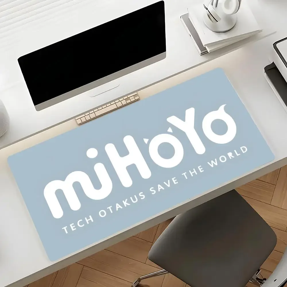 logo mihoyo HoYoverse Mouse Pad Waterproof Non-Slip Large Gaming Mat with Stitched Edge