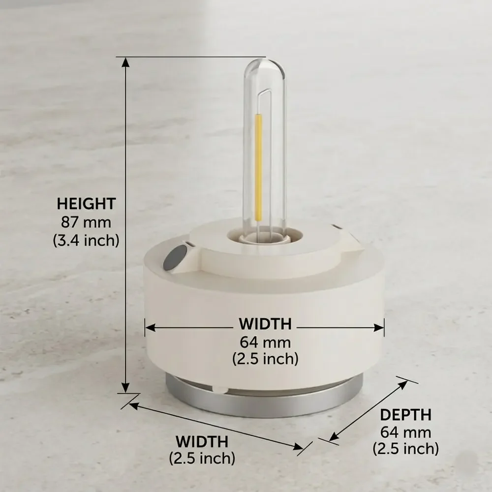 Lampe portable blanche, vue de détail