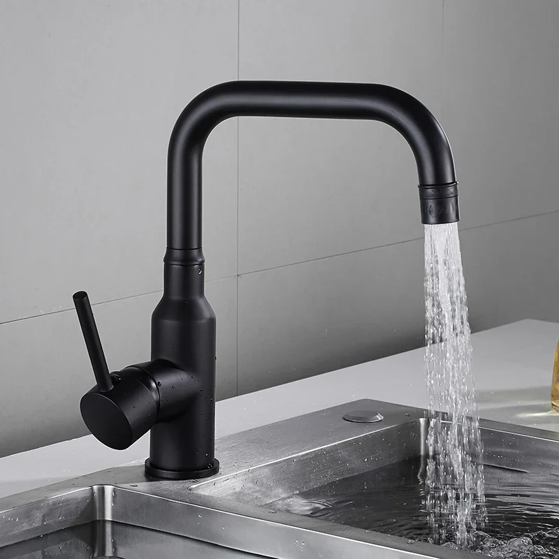 

Kitchen Faucet Swivel Brass Sink Rotating Bathroom Sink Basin Mixer Tap black/Chrome/Nickel Sink Tap