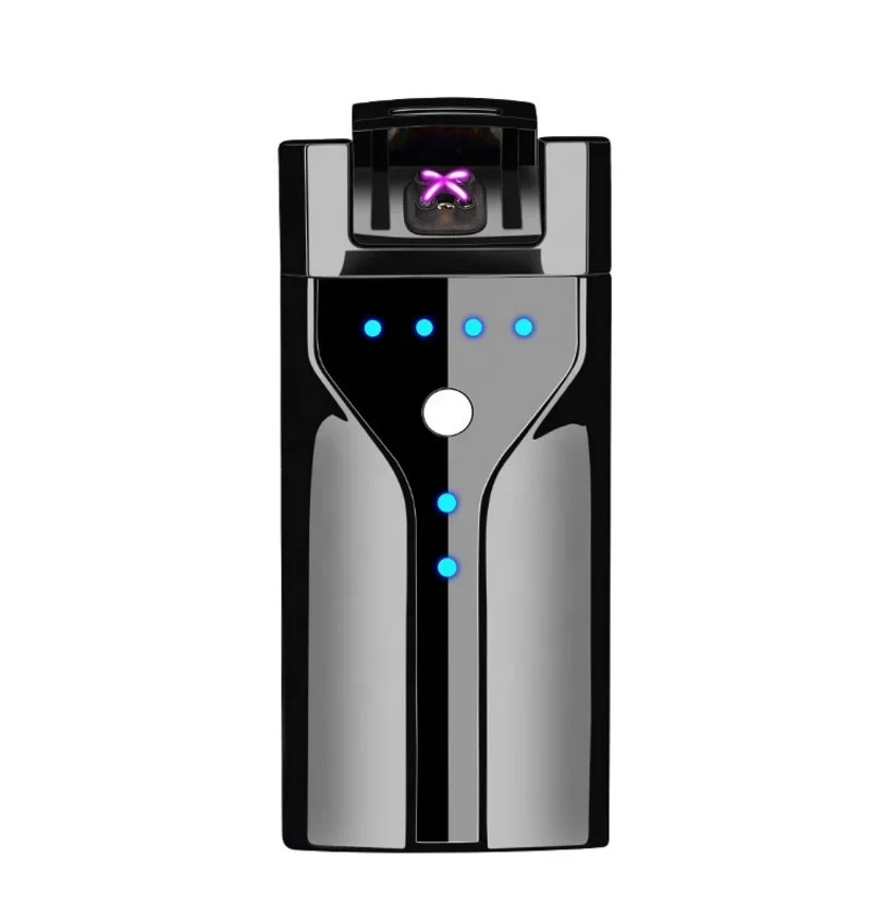 

Usb Rechargeable Lighter Plasma Usb Electric Quantity Display Double Arc Electric Lighter for Cigarettes Cigar