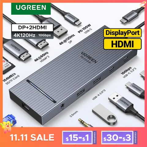 USB C 4K HDMI Hub with PD and SD UGREEN