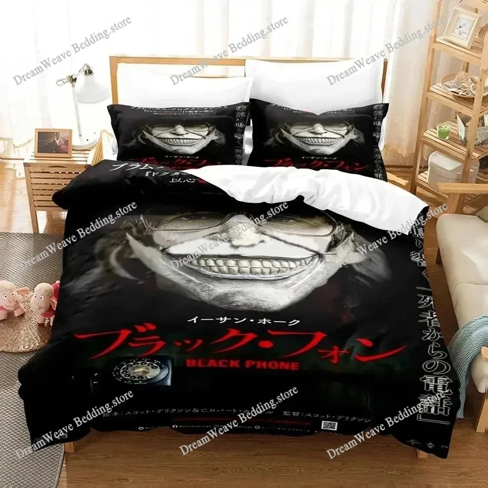 

3D Print Black Phone Bedding Set Boys Girls Twin Queen King Size Duvet Cover Pillowcase Bed Boys Adult Home Textileextile