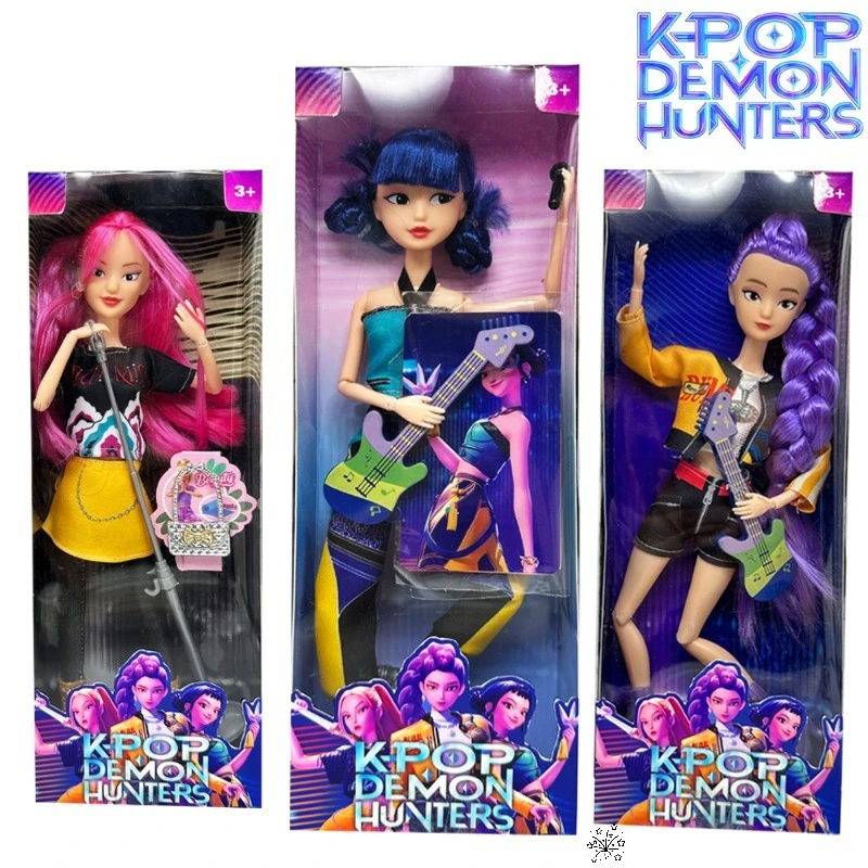 

3PCS Trendy Kpop Devil Hunter Dolls Vinyl Dollsfor Girls Fashionistas Dolls for Children Christmas Birthday Gift