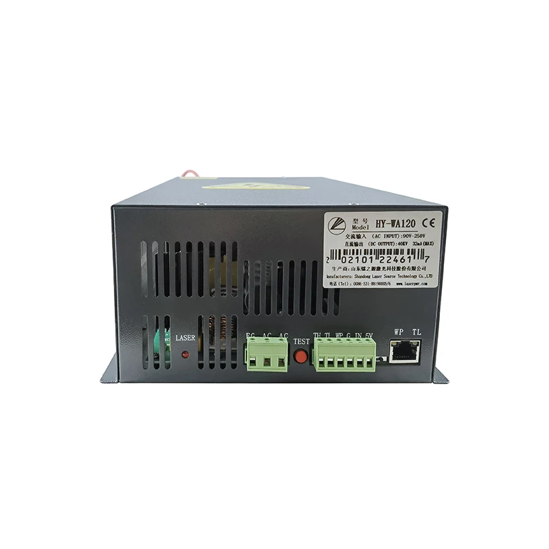 LASERPWR High Quality HY-WA120 CO2 Laser Power Supply Laser Tube with LCD Display Current Meter Common Use Most Brand 100W 120W