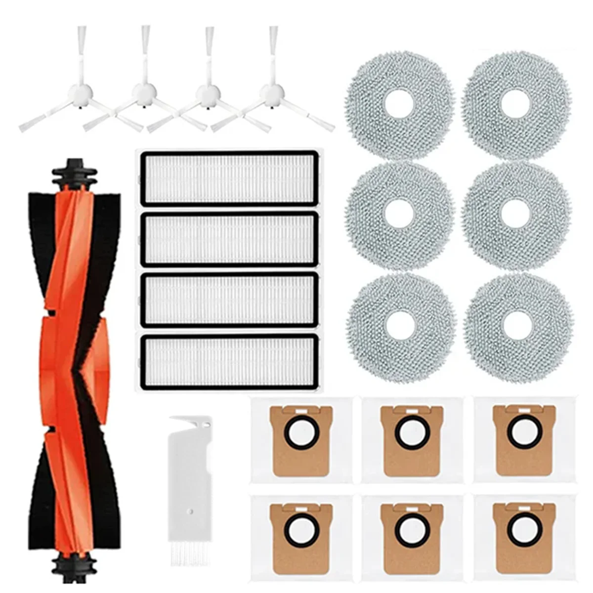 N89R สําหรับเครื่องดูดฝุ่นหุ่นยนต์ Xiaomi X20 + / X20 Plus อุปกรณ์เสริมหลักแปรงด้านข้าง Hepa Filter Mop ผ้าฝุ่นกระเป๋า