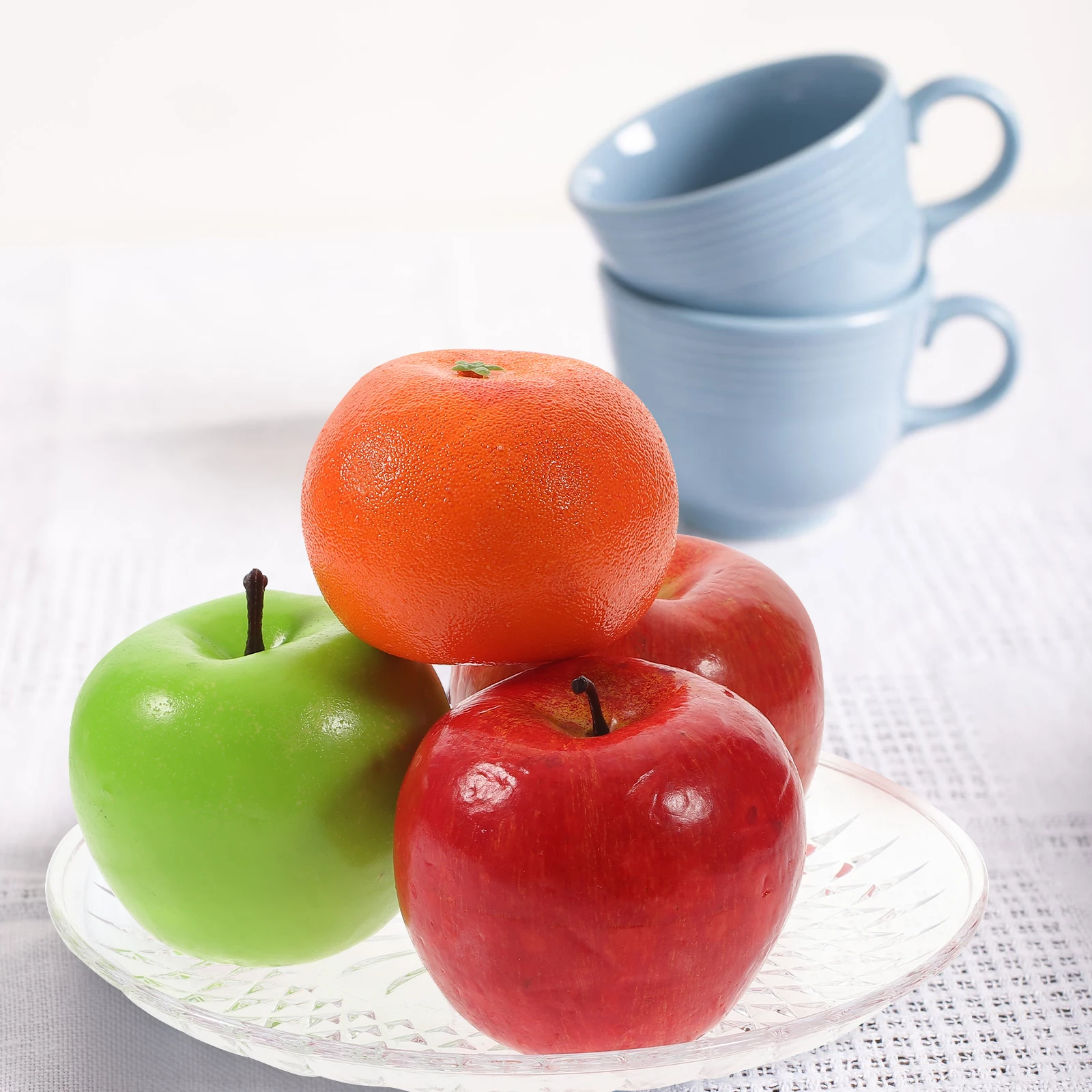 

4 Pcs Snack Plate Desktop Plates Modern Minimalist Fruit Acrylic Transparent Food Tray Serving