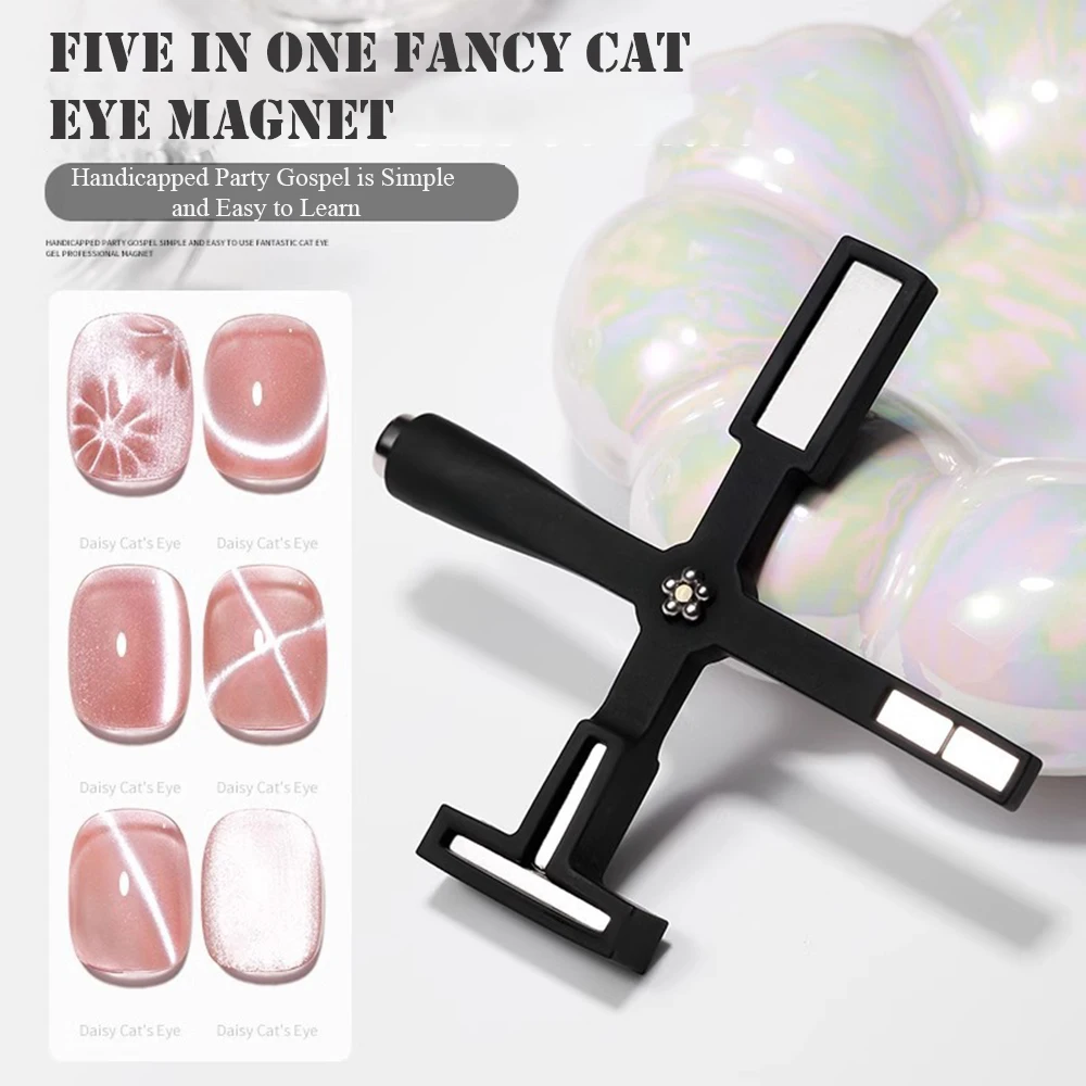 

5-in-1 3D Cat Eyes Nail Art Magnets Pen Heavy Duty Lightweight Magnetic Stick For Home DIY Nails