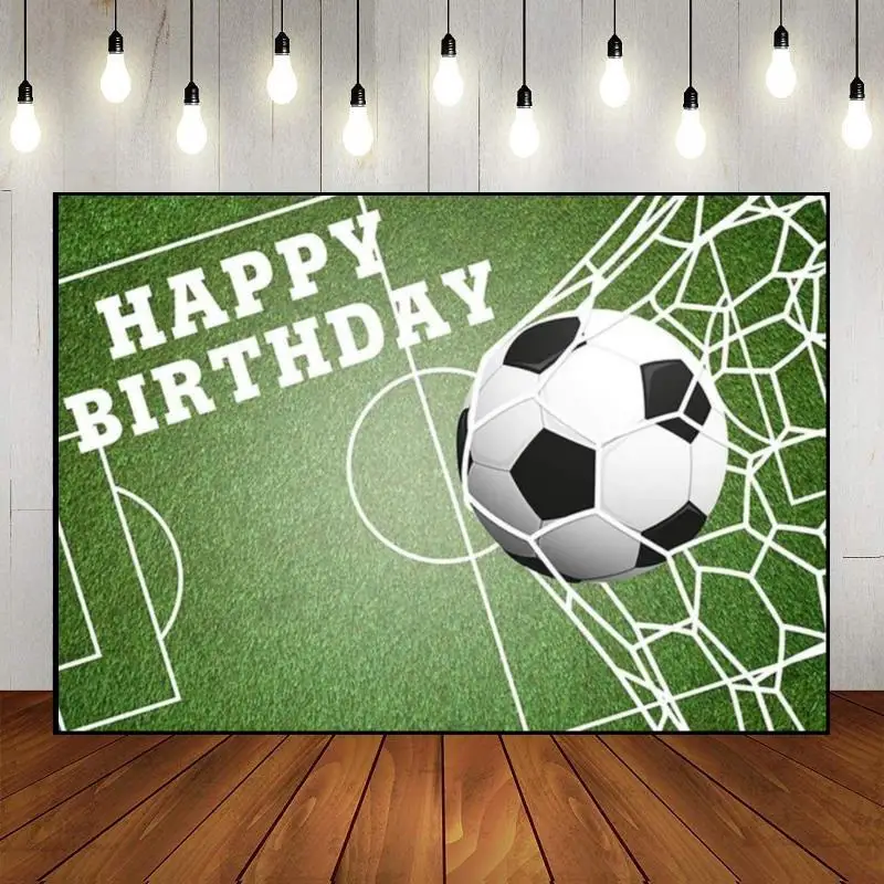 Soccer Football Field Sports Birthday Decoration Background Party Photo Photography Backdrops Baby Shower Goal Shoot Banner Game