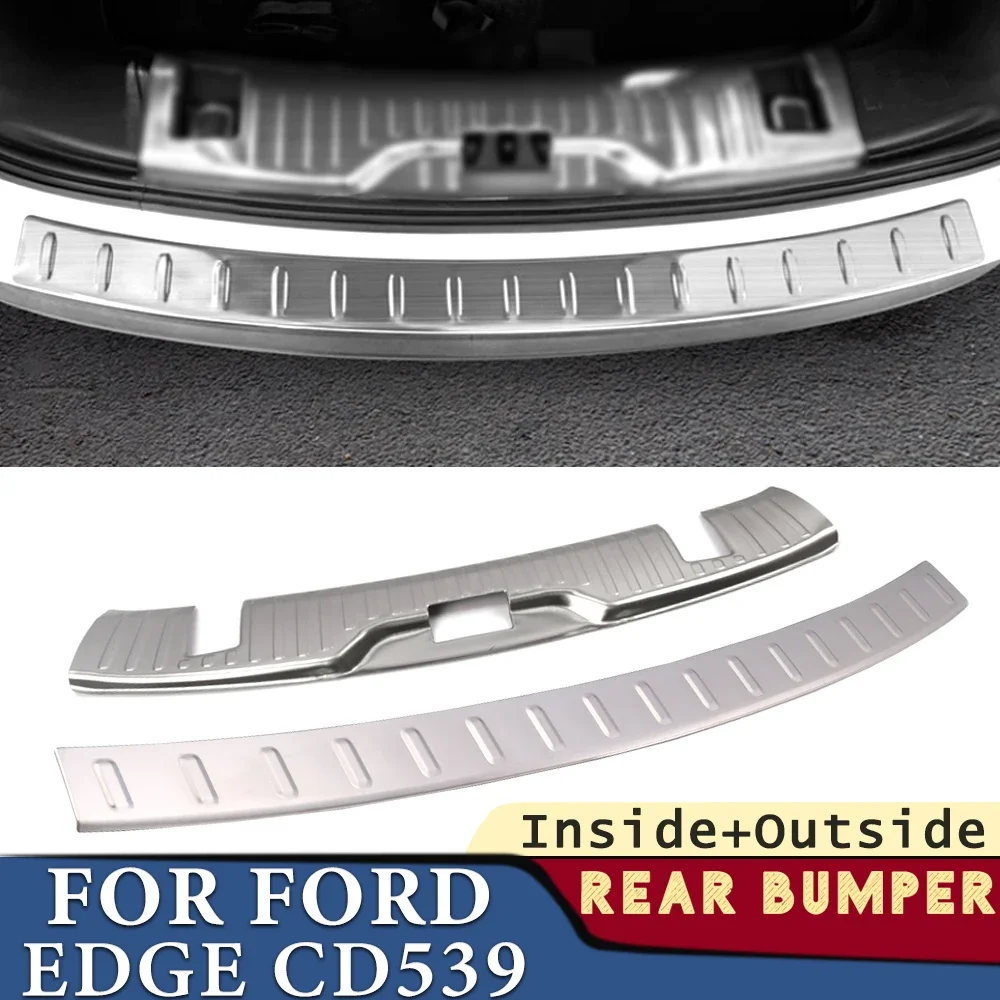 

Бампер багажника для Ford Edge CD539 2015-2022, автомобильные аксессуары, Нержавеющая Задняя панель, наклейка, украшение