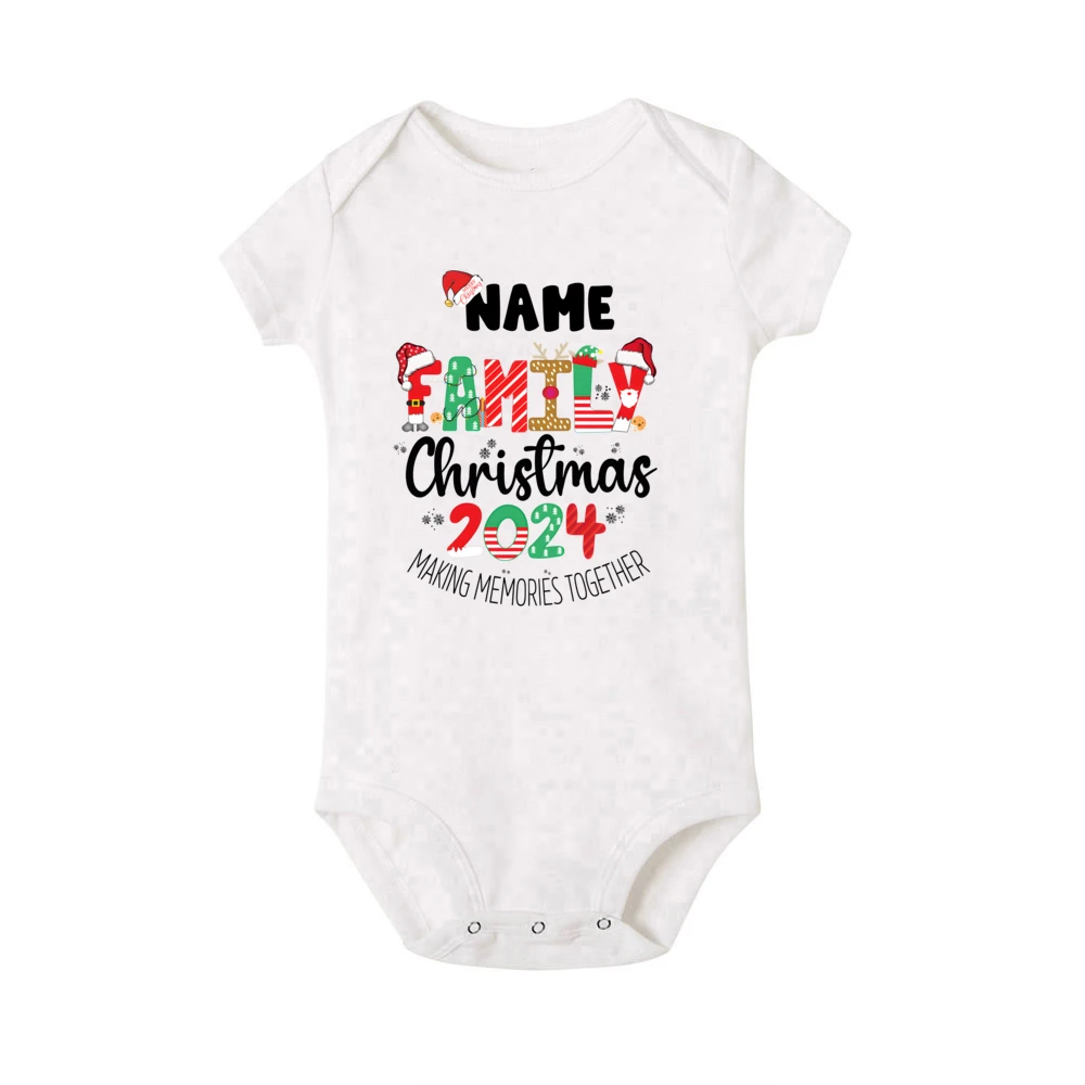 Family Christmas 2024 Print Family Matching Outfits Fashion Comfy Short Sleeve Tee Shirt Outfit Christmas Day Holiday Clothes