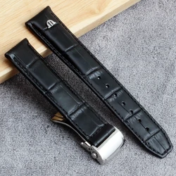 For Maurice Lacroix Genuine Leather Watch Strap PT6158pt6098 black brown 20mm 22mm Men's Business with folding buckle bracelet