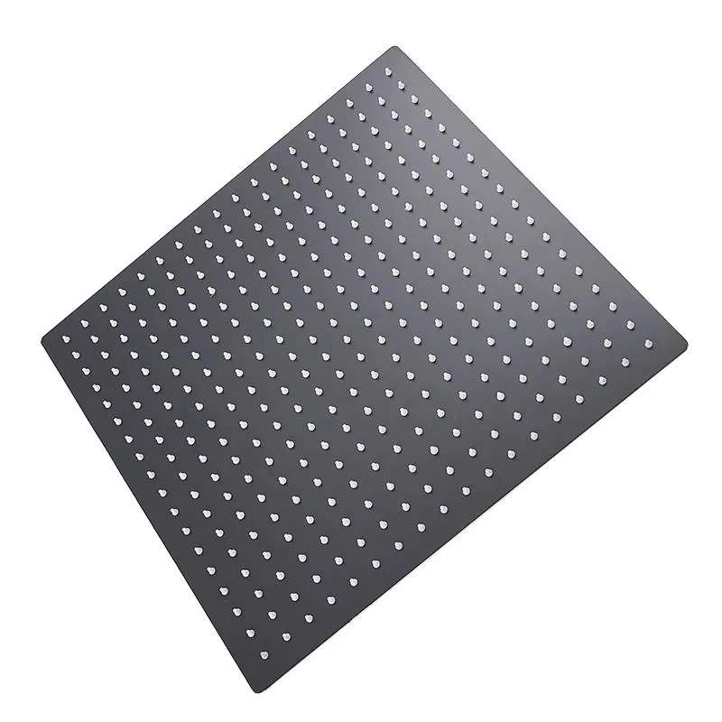 16 Zoll Quadratischer Regenduschkopf, 304 Edelstahl Anti-Verstopfungs-Silikondüsen, Decken- und Wandmontage Badezimmer-Überkopfduschkopf 40x40cm