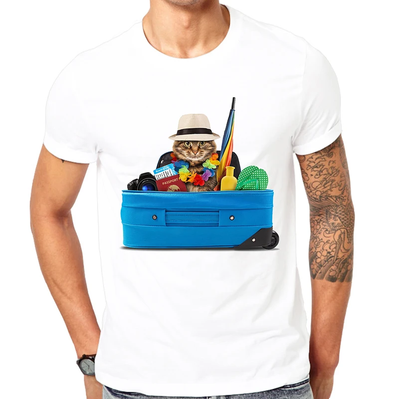 2022 أحدث تصميم مضحك طباعة سيئة القط تيشيرت صيفي كول الرجال الربيع الصيف قميص العلامة التجارية قميص الموضة بلايز باردة #5