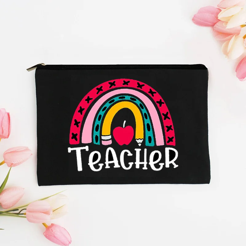 I'm A teacher What's Your superpower teacher Life ถุงซานตากระเป๋า POUCH kanvas สำหรับผู้หญิงกระเป๋าแต่งหน้าหรูหรากระเป๋าที่จัดระเบียบแต่งหน้า