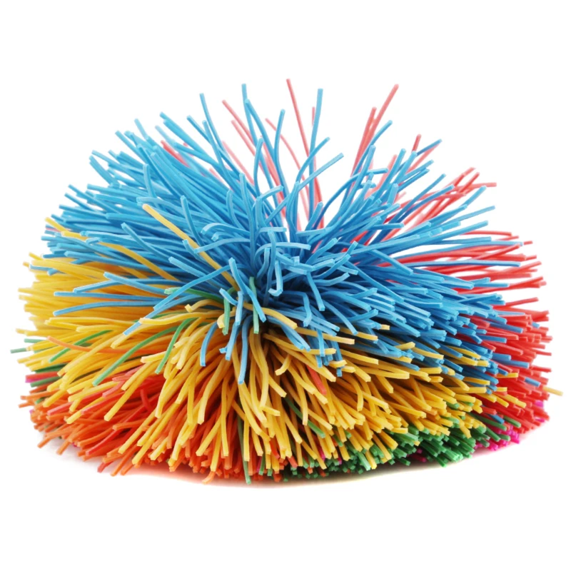 Balle Koosh Sensorielle Anti-Couplé Arc-en-ciel pour Enfant, Extensible, Amusant, 6cm/9cm