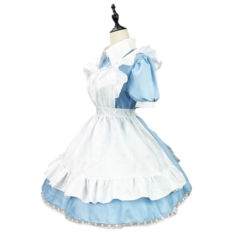 

x,3;f\6;h/NewRetro Lolita Outfits Plus Size Long Sleeve Cosplay Sexy Maid Lingerie Dress Anime School Girl Black 6;j'3\y,8/