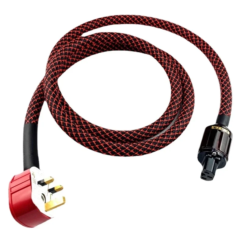 

M400 HiFi C13 Amp AC Power Cable Double Shield Copper Audio Power Cord UK & EU & US Plug