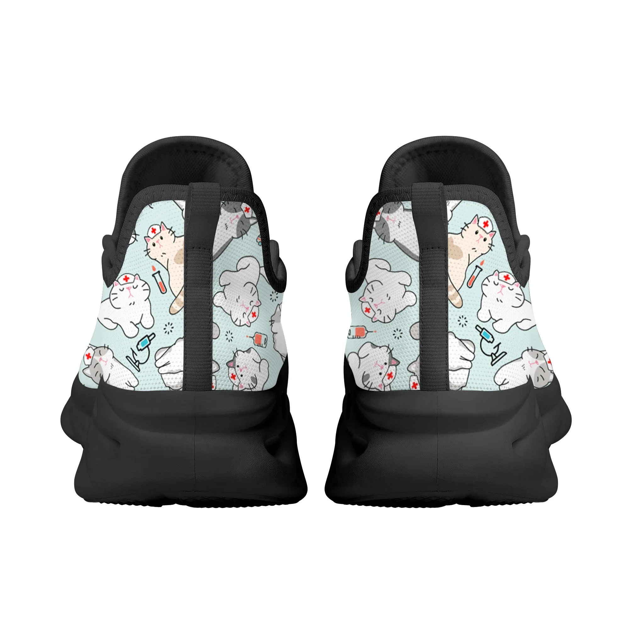 Cute Cartoon Nurse Cat Design Sneakers Running Sneakers Light Mesh Women's Footwear Outdoor Blade Shoes Zapatos