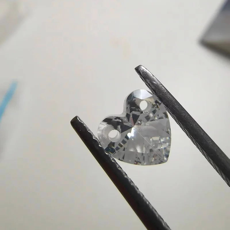 

Двойное отверстие AAAAA, круглое сердце, квадрат, овальная форма, кубический цирконий, камень для изготовления ювелирных изделий, 4x4 ~ 12x12 мм, высокое качество CZ