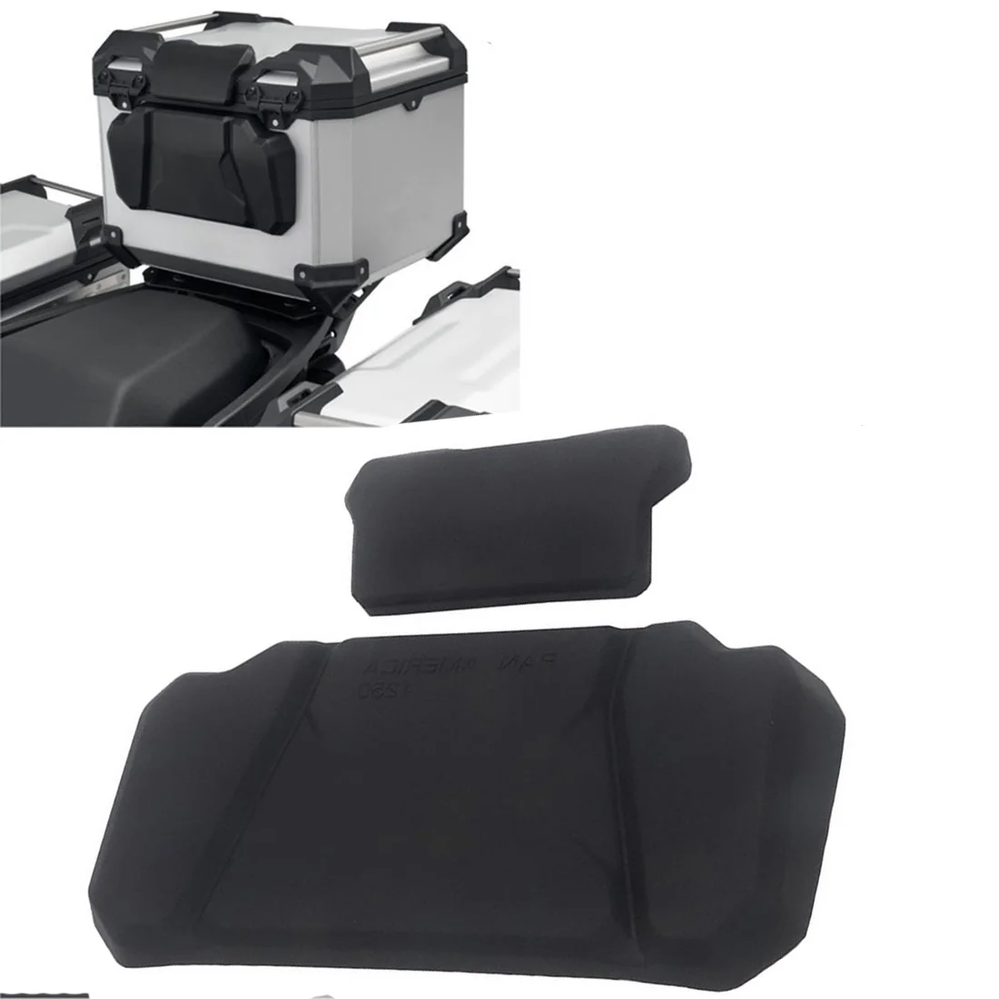 

Motorcycle Black Passenger Backrest Back Pad Rear Saddlebag Trunk 3M Sticker FOR PAN AMERICA 1250 PA1250 PANAMERICA1250 2022-