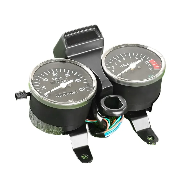 Motorcycle Instrument Cluster Assembly Compatible with Haojue GN125 Speedometer Tachometer Odometer Gauge