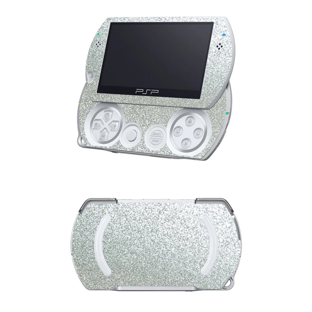 

Shining Silver Bling Glitter Vinyl Skin Sticker Protector for Sony PSP Go Skins Stickers