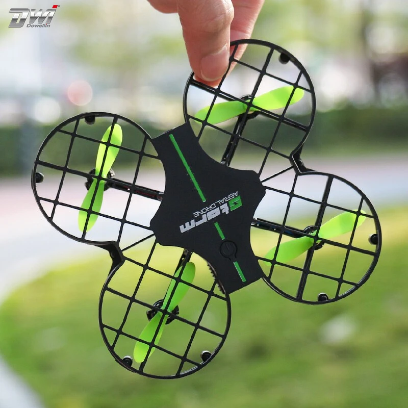 DWi Flying Mini Remote Control Aircraft Rechargeable Four-axis Rotation Remote Control Drone 360° Rotation with Light toy gifts