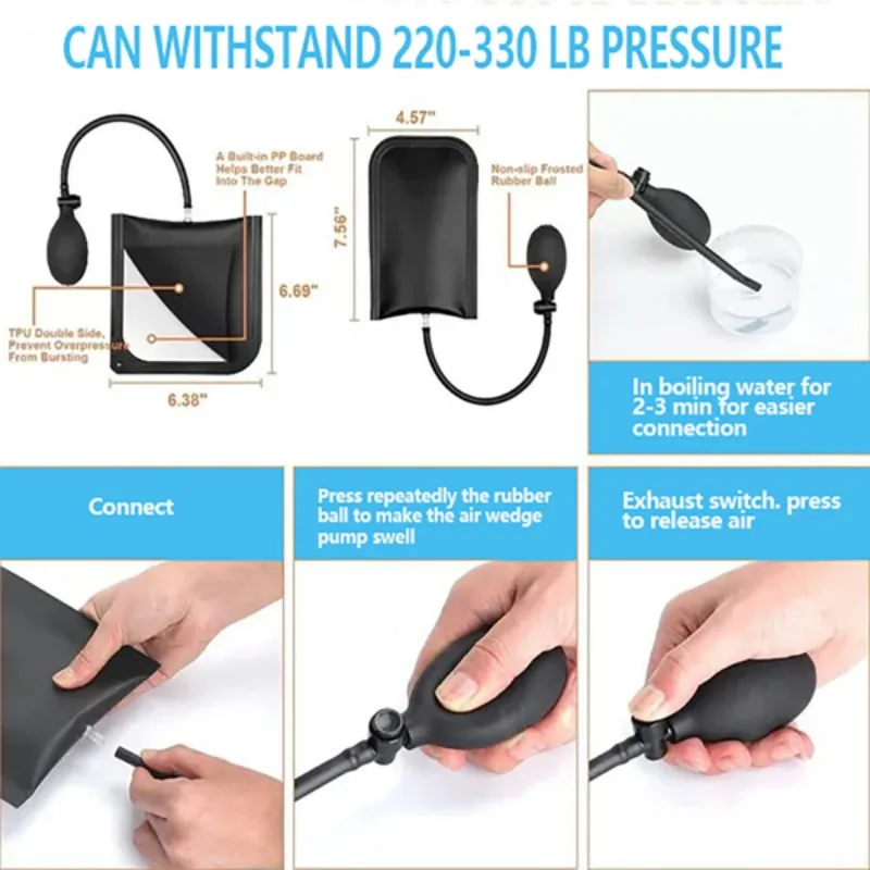 Tools Car Emergency Kit Window Wedge Air Wedge Bag Pump Long Distance Grabber Automatic Trim Removal Tools