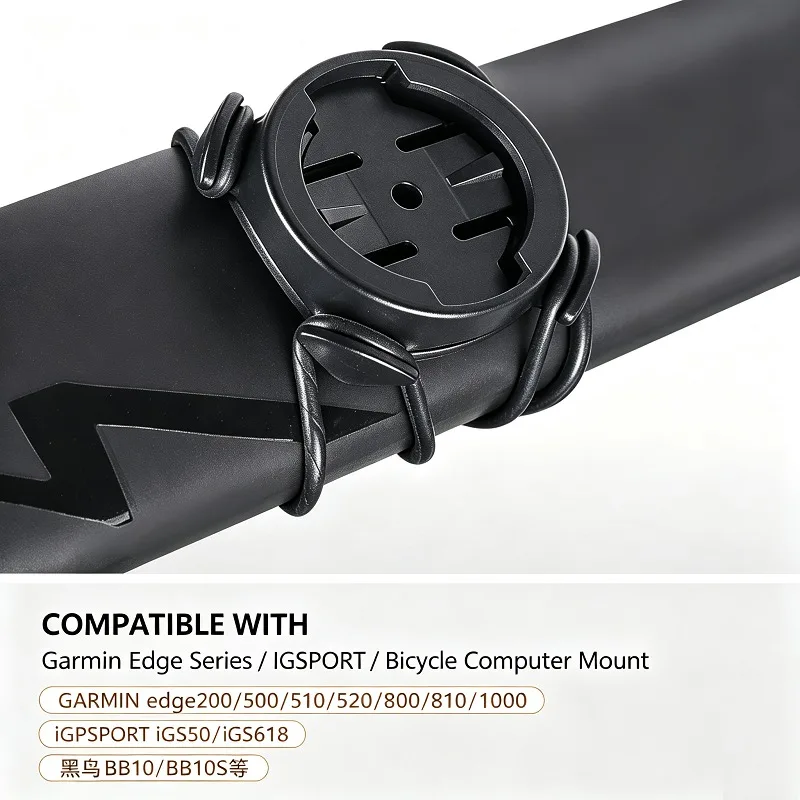 Bike Computer Mount Bracket Silicone Strap Compatible with Garmin Magene XOSS Road Bike Integrated Handlebar MTB Cycling Holder