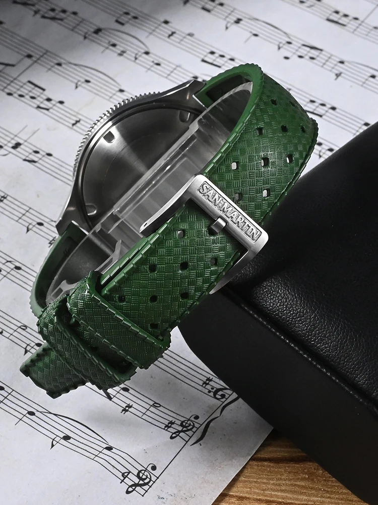 San Martin 40mm NH35 Automatic Mechanical Fruit Series Original Design Dive Men Watch Compression Molding Dial Luminous SN0118