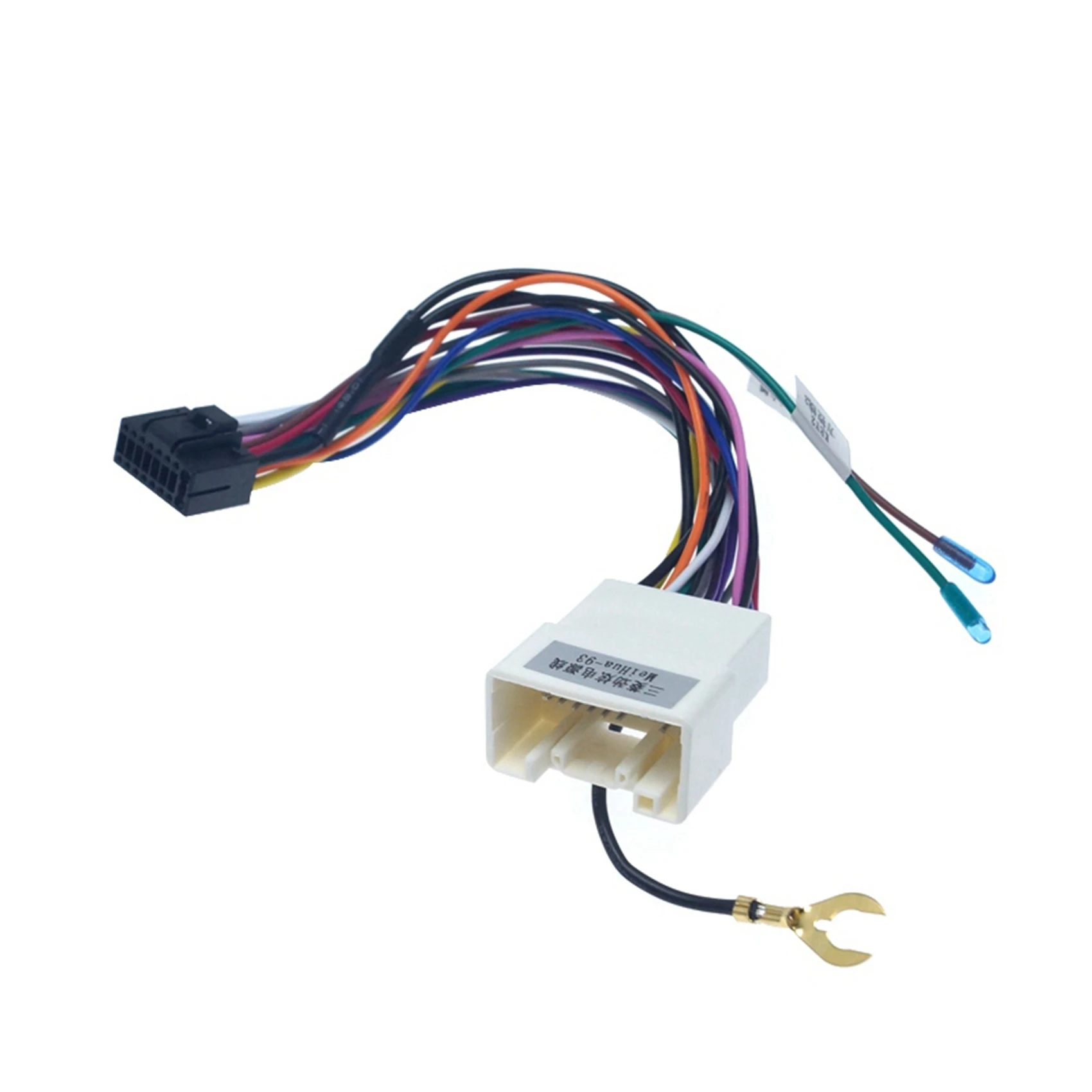 2Pc Car Stereo Radio 16PIN Adaptor Wiring Harness For Lancer-Ex ASX Power Calbe Wire Head Unit Harness-A99D
