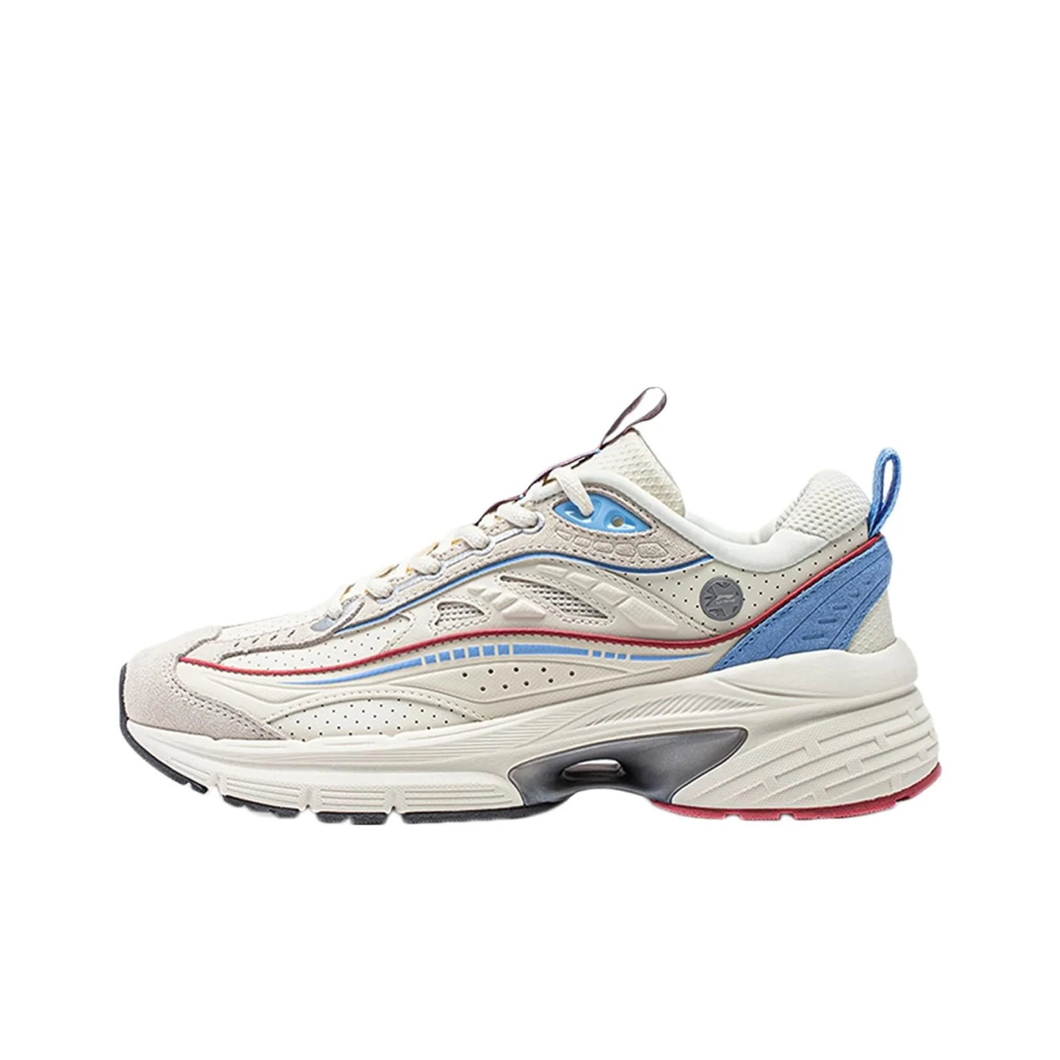 Li Ning Comet LITE Cushioning Slip Resistant Abrasion Resistant Low top Casual Shoes Women's White Blue AGCT504-1