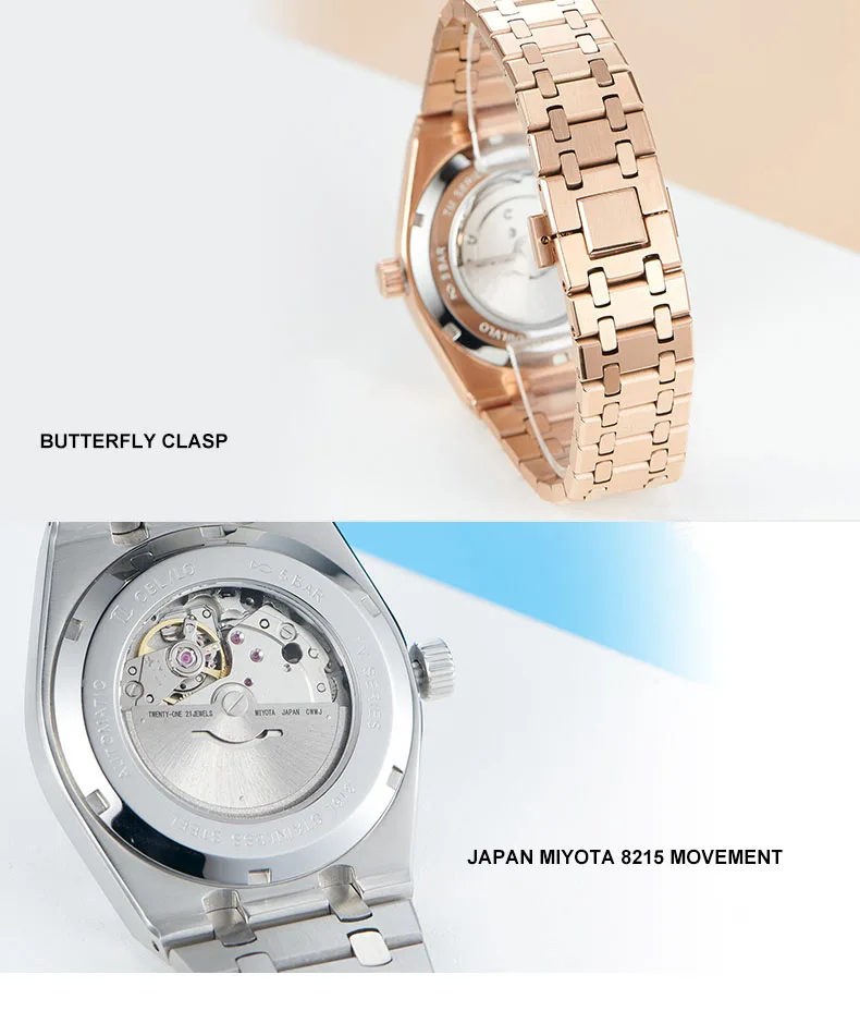 OBLVLO Мужские автоматические часы 41 мм Винтажные механические наручные часы 50 м Водонепроницаемые сапфировые светящиеся вафельные циферблаты