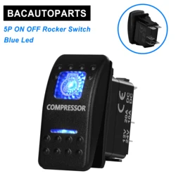 12v/24v Blue Led Compressor Rocker Switch SPST 5P ON OFF For Car Marine Boat IP66 NARVA Carling ARB Style Auto Accessories Parts