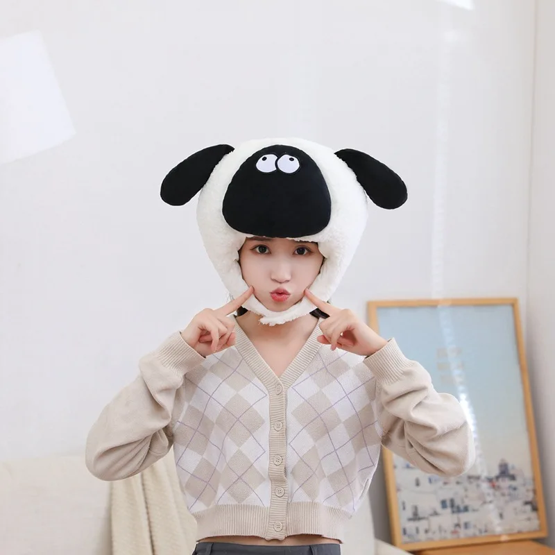 New style! Cute lamb head hat, animation accessories, winter decorations, performance props, cosplay, children's birthday gifts