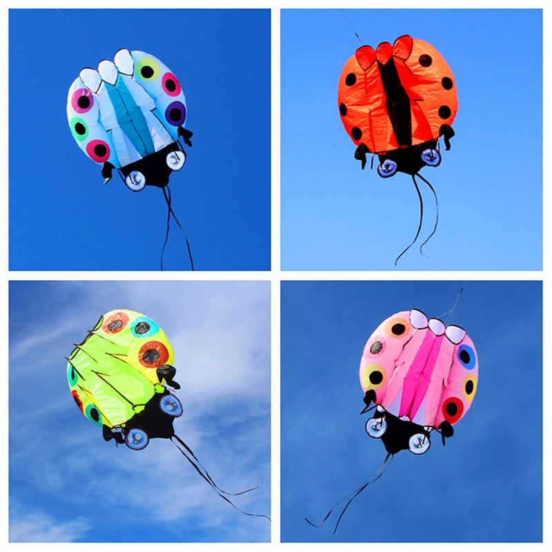 

free shipping large ladybug 3D soft kite outdoor flying toys kites for adults inflatable show kite eagle kite steering kite Toys