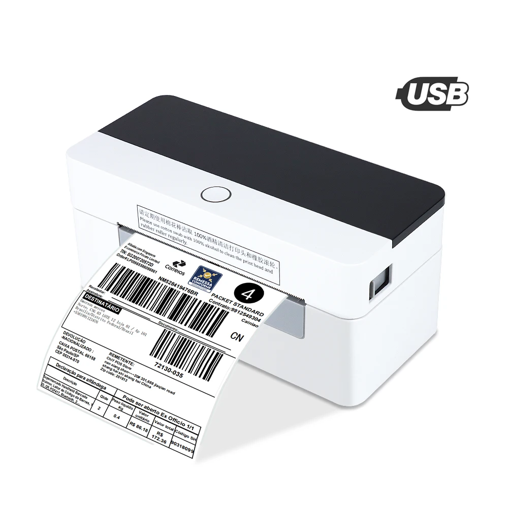 

4 Inch Stylish Desktop POS Color Shipping Label Printer Thermal Barcode With Bluetooth And WiFi Interface Stock Model 4x6