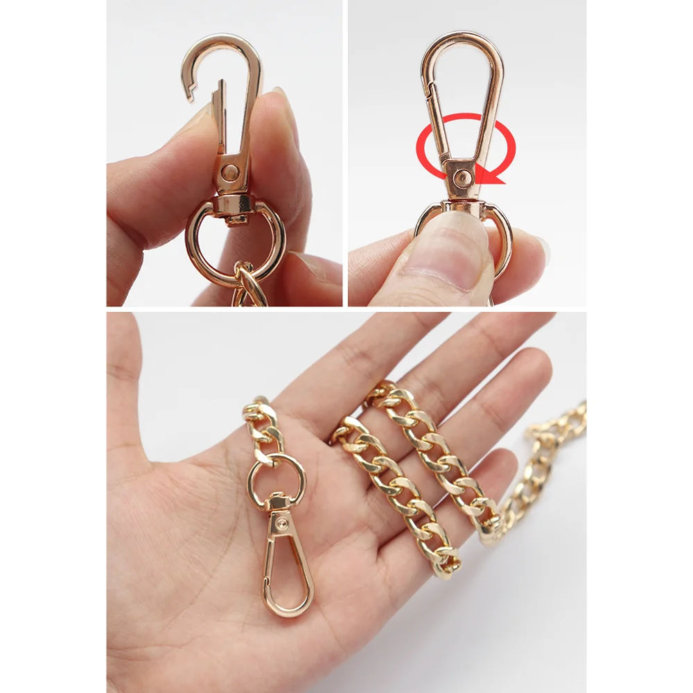 Accessori per parti di ricambio per catena di borse in metallo e alluminio per borsa a tracolla intrecciata a mano Cinghie staccabili fatte a mano fai-da-te